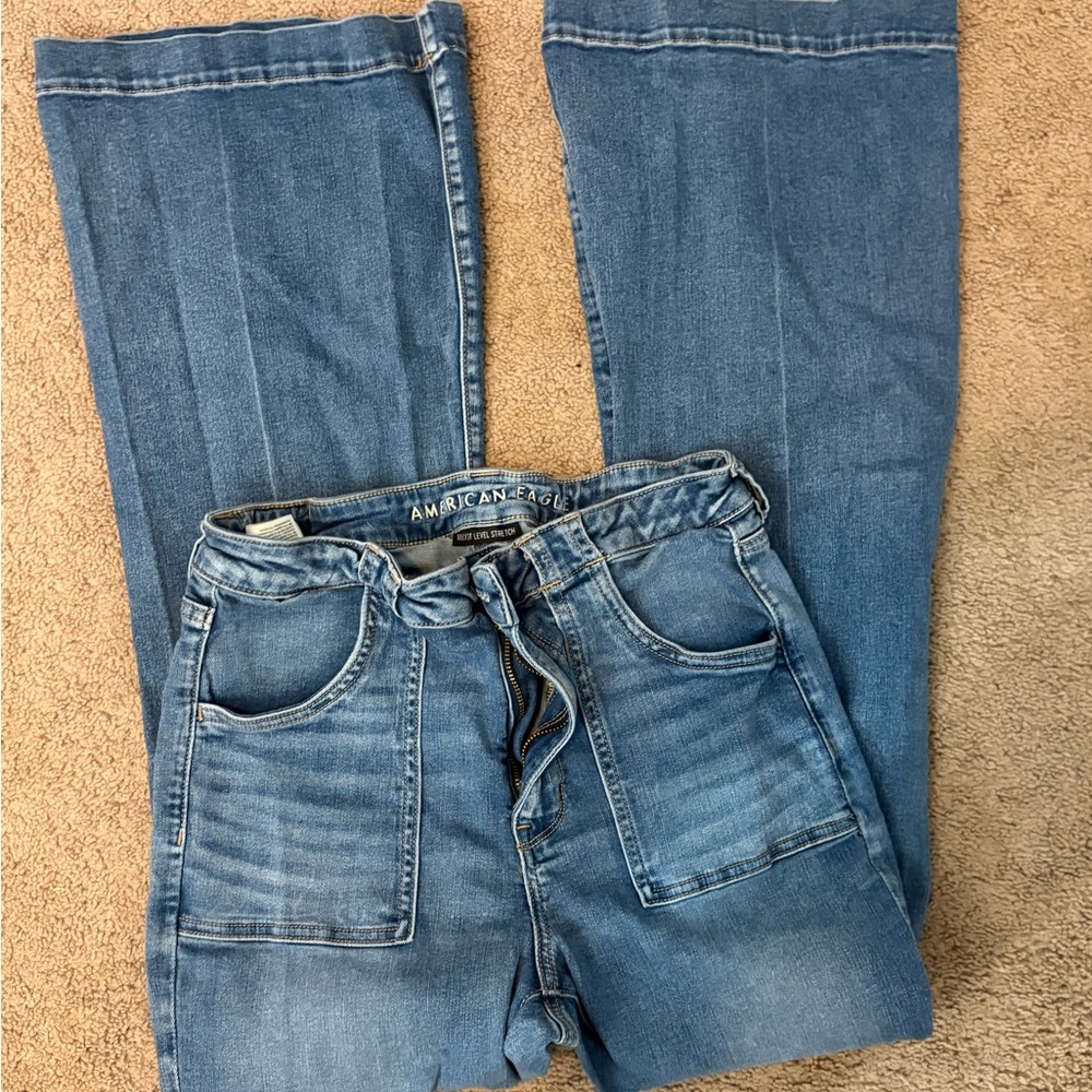 American Eagle Outfitters Blue Flare Jeans